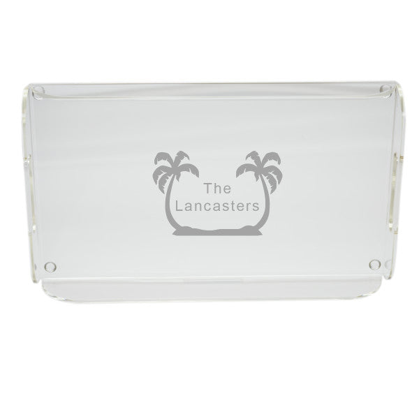 Acrylic Serving Tray - Palm Trees