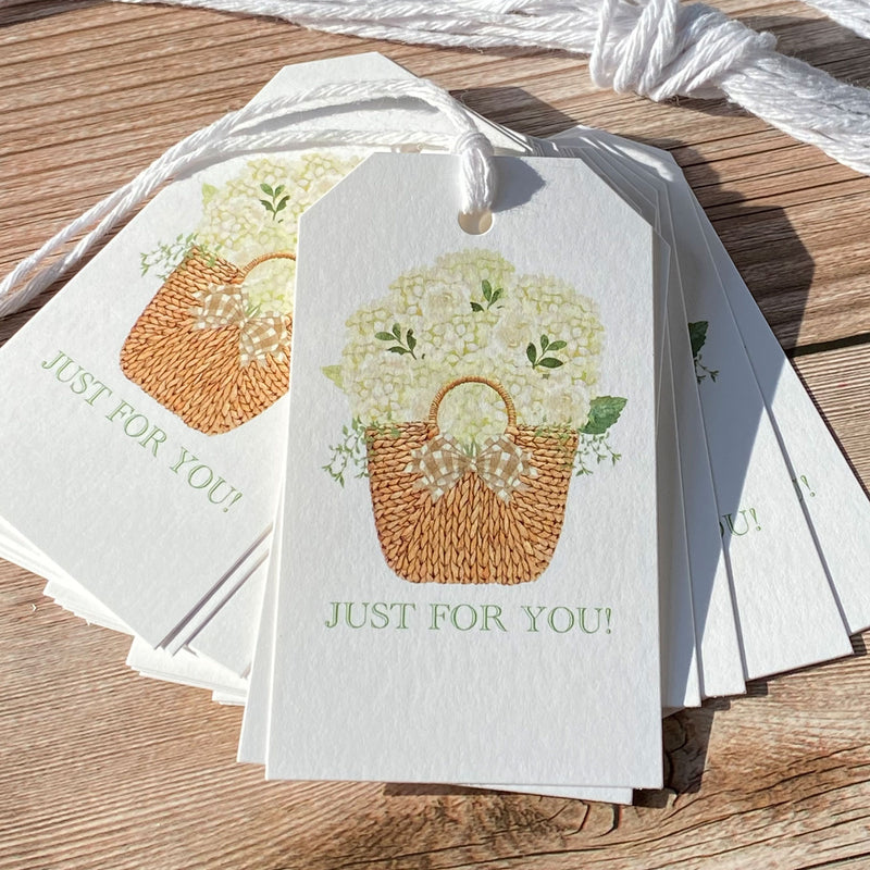 White Nantucket Bouquet Gift Tags