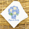 Blue Hydrangea Bouquet Napkins and Guest Towels
