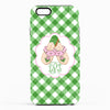 Pink and Green Jacks Monogram Glossy Tough Phone Case | iPhone | Samsung Galaxy