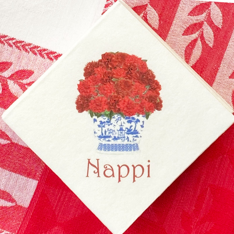Red Bouquet Napkins and Guest Towels