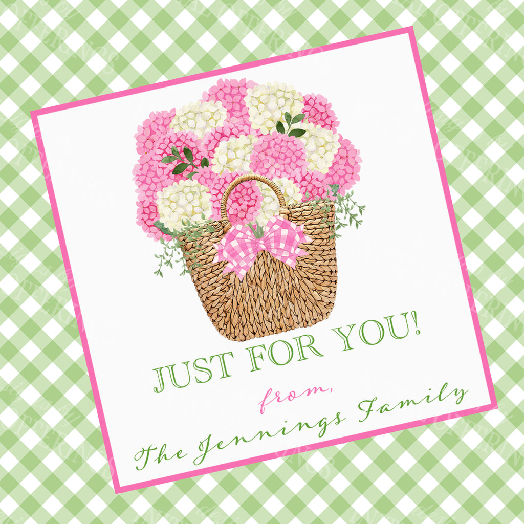 Pink Nantucket Bouquet Gift Enclosure Card