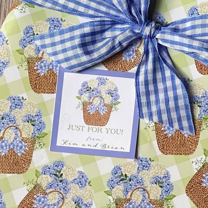 Blue Nantucket Bouquet Gift Label