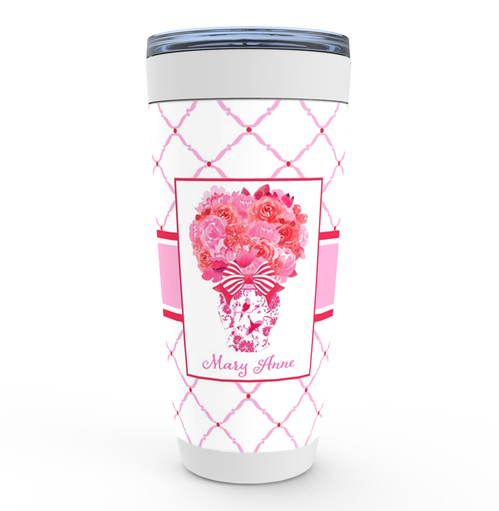 Pink and Red Bouquet Viking Tumbler