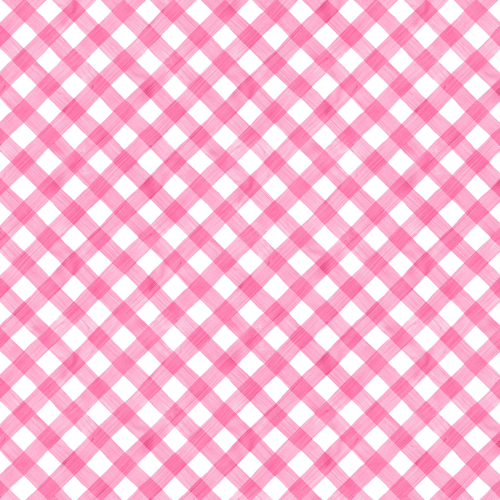 Gingham in Pink Watercolor Gift Wrap Paper