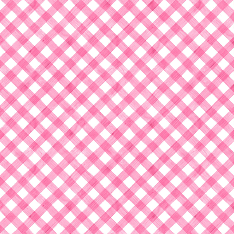 Gingham in Pink Watercolor Gift Wrap Paper