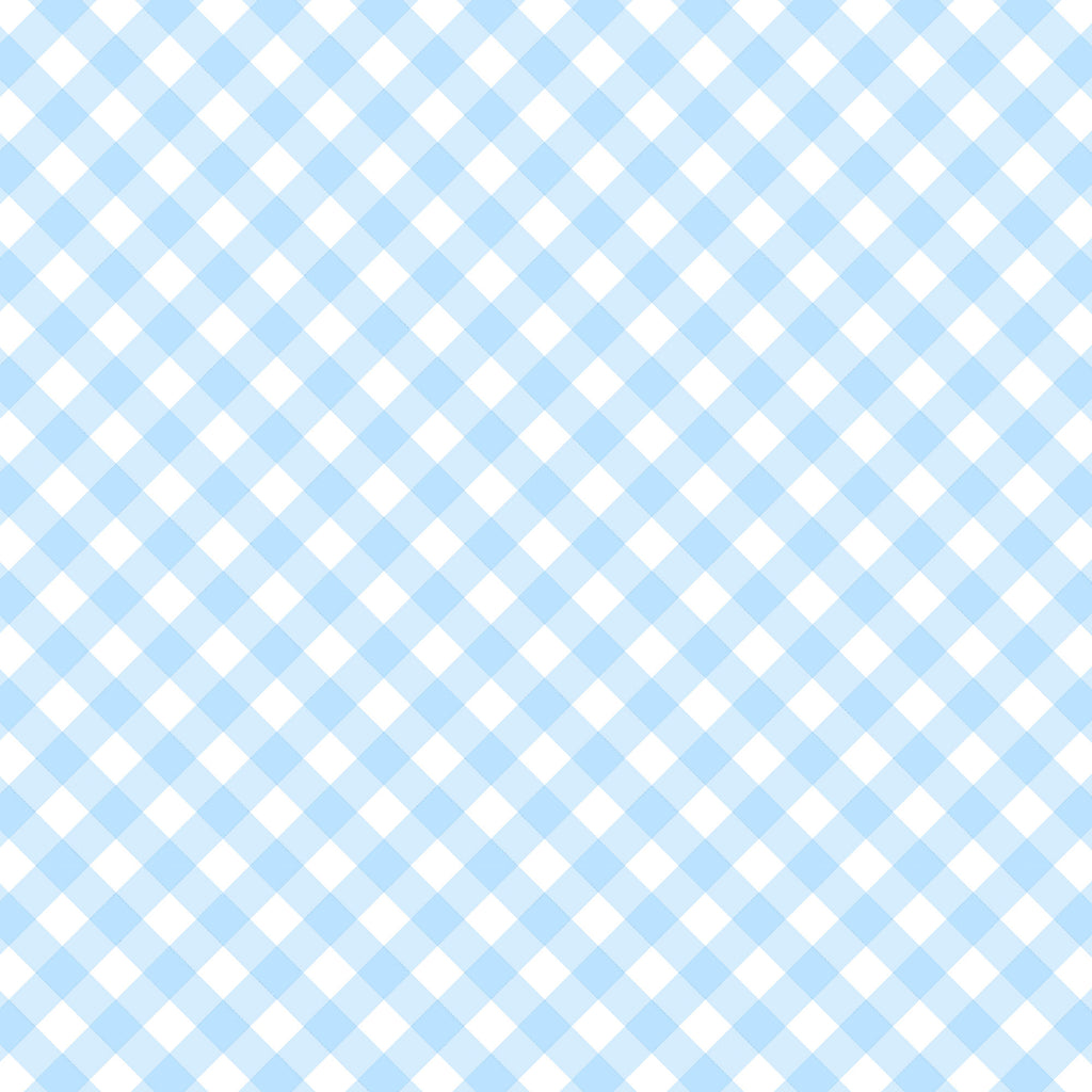 Sky Blue Gingham Gift Wrap Paper