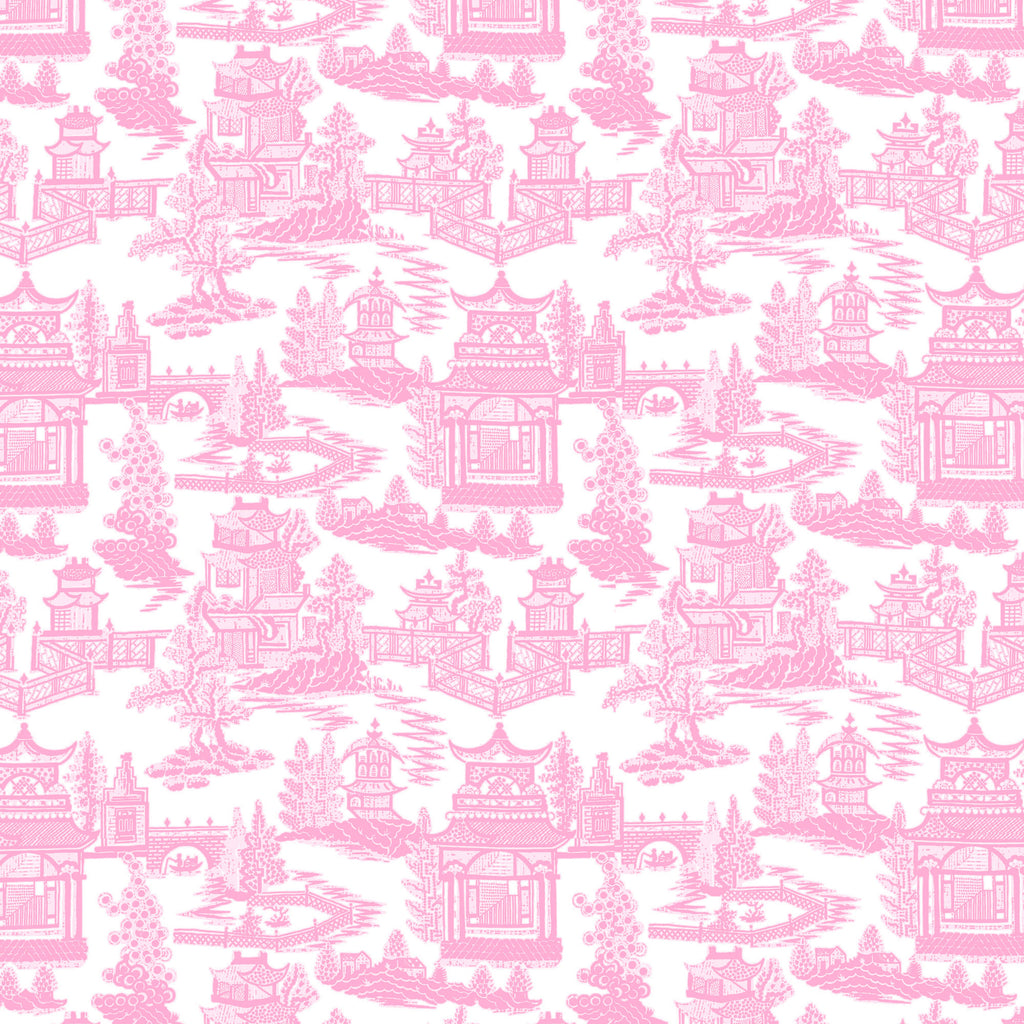 Soft Pink Chinoiserie Toile Gift Wrap Paper