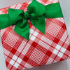 Red and White Plaid Gift Wrap Paper