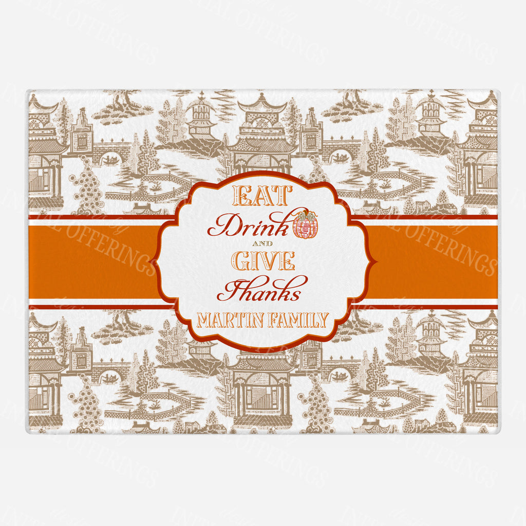 Eat Drink and Give Thanks Cutting Board - 2 Sizes