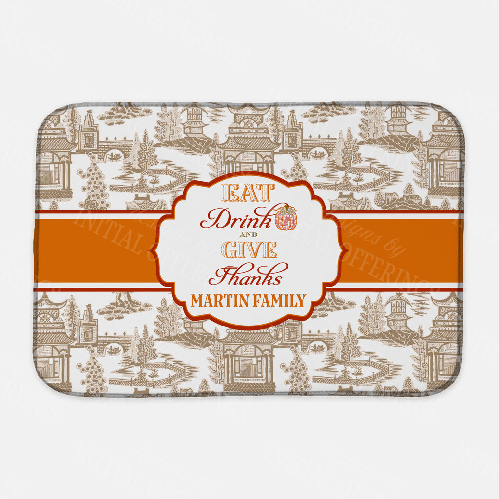 Eat Drink and Give Thanks Dish Mat