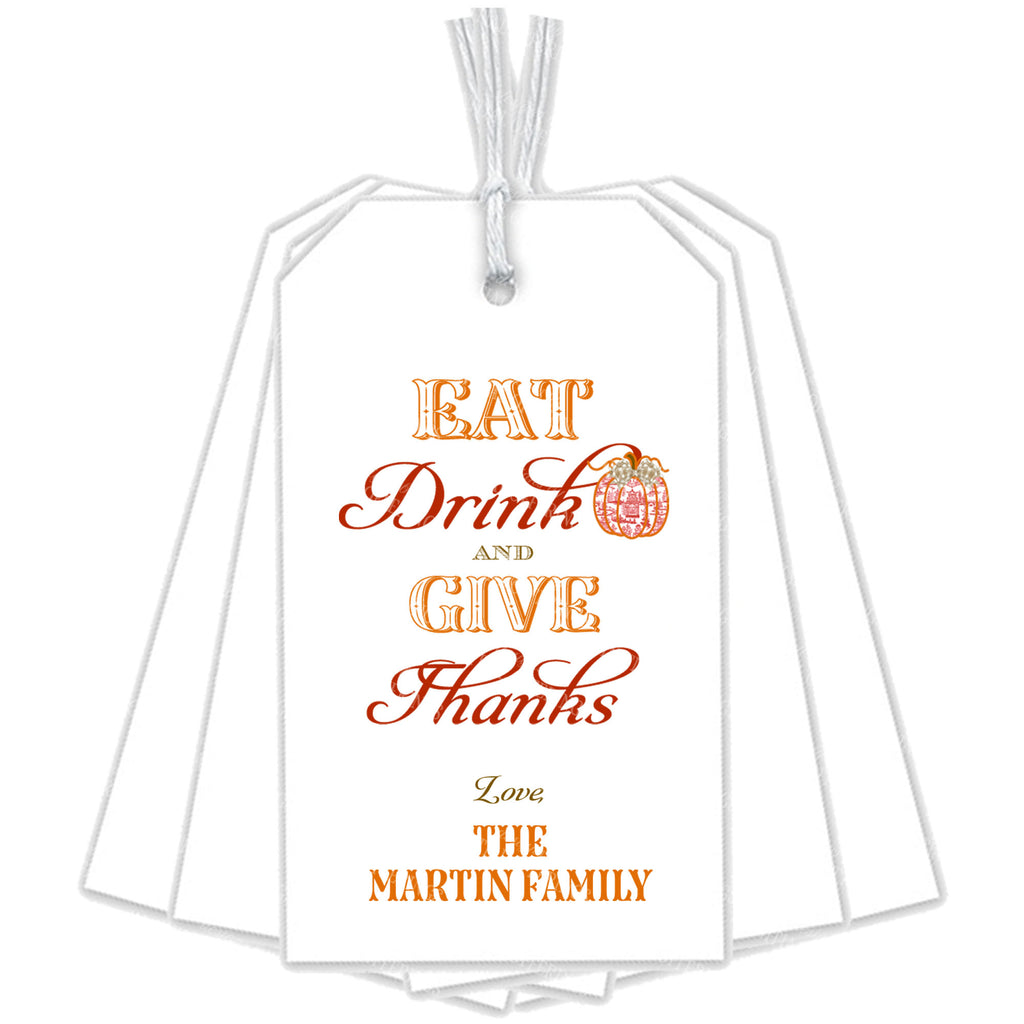 Eat Drink and Give Thanks Gift Tags