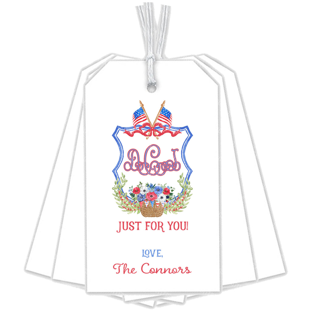 Patriotic Crest Gift Tags