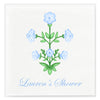 Blue Block Flower Napkins - Available in two sizes