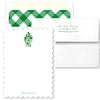 Emerald Ginger Jar Scallop Edge Notecards
