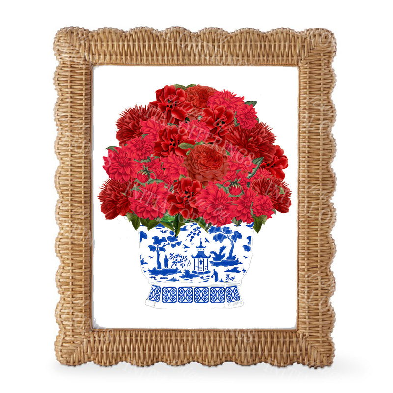 Red Bouquet Wall Art