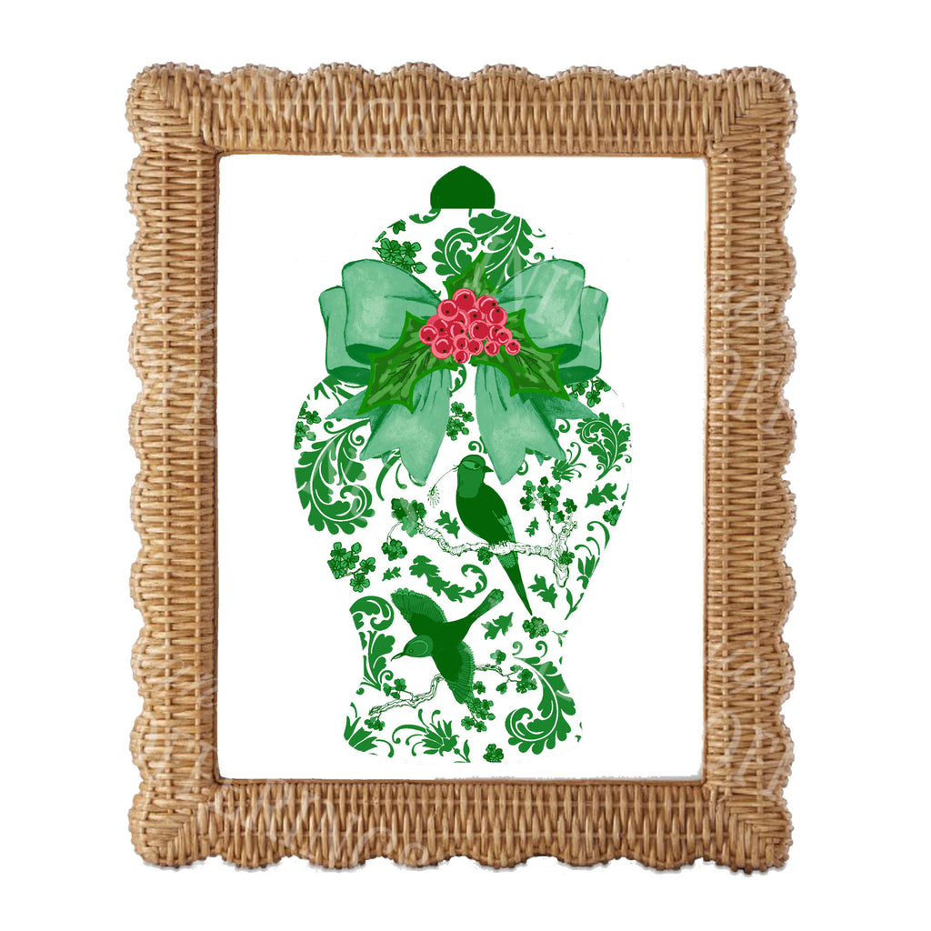Emerald Holiday Ginger Jar Wall Art