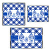 Blue Ginger Jar Acrylic Tray in 3 Sizes - With Gingham Border