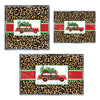 Leopard Print Red Woody Wagon Acrylic Tray in 3 Sizes