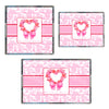 Pink Floral Heart Acrylic Tray in 3 Sizes