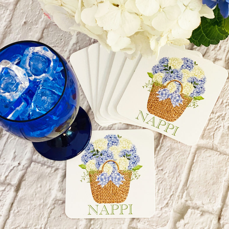 Blue Nantucket Bouquet Coasters