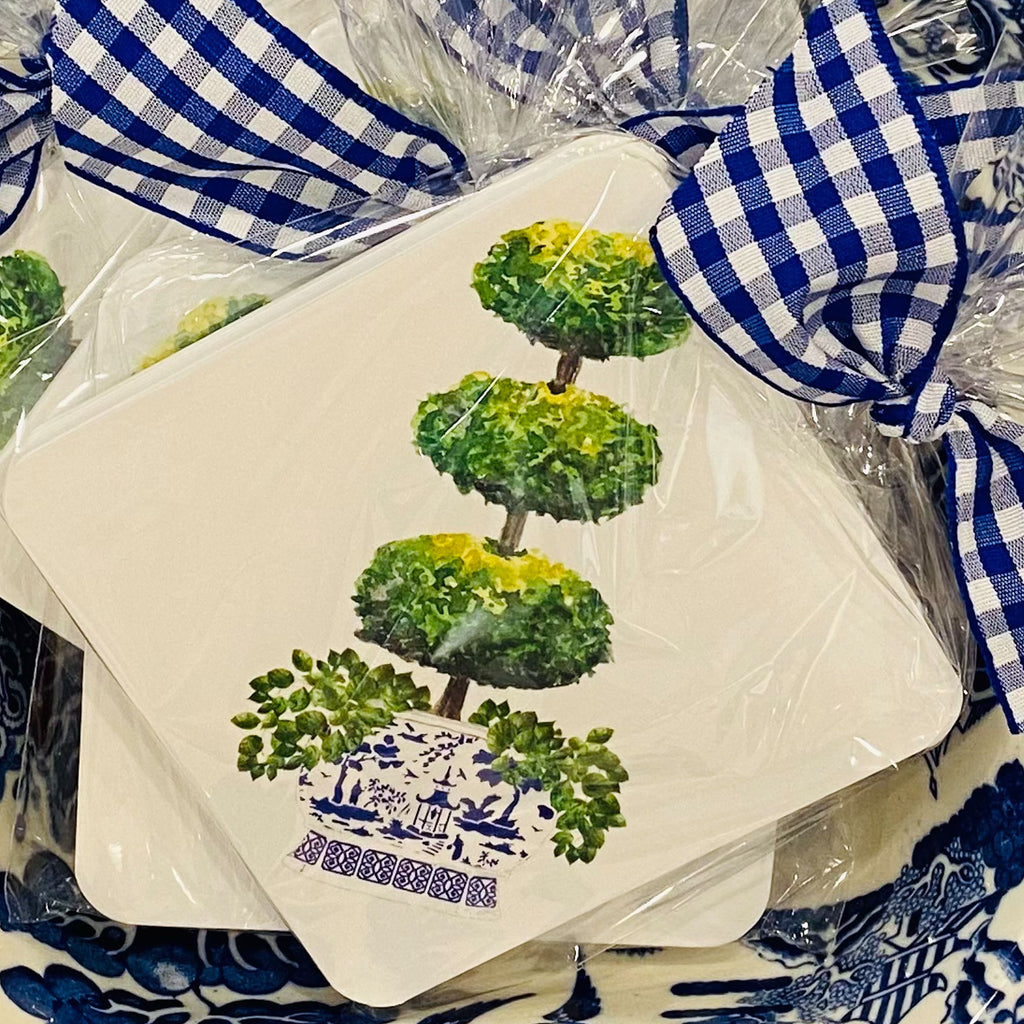 Triple Topiary Coasters - Set of 8 QUICK SHIP WHILE SUPPLIES LAST