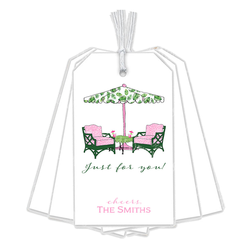 Cocktails Pink and Green Gift Tags