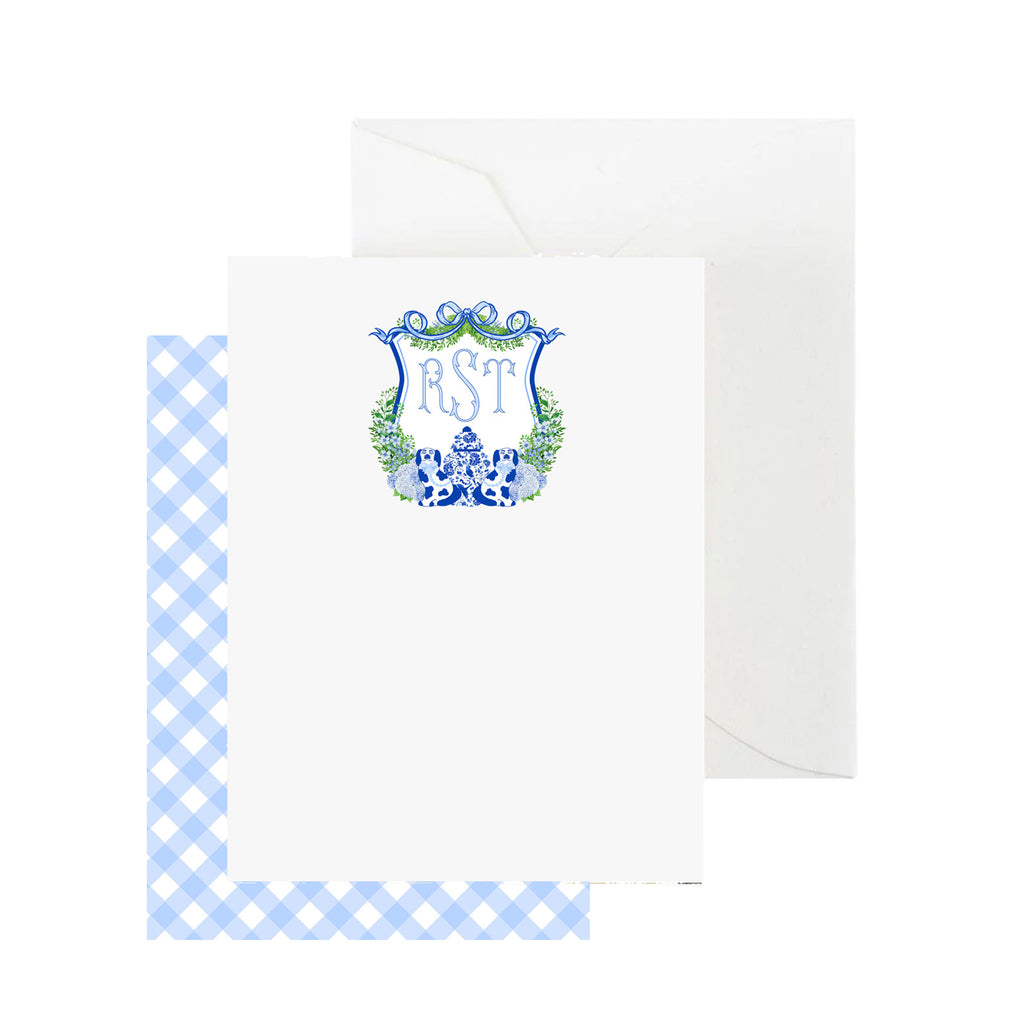 Blue Staffie Crest Enclosure Cards