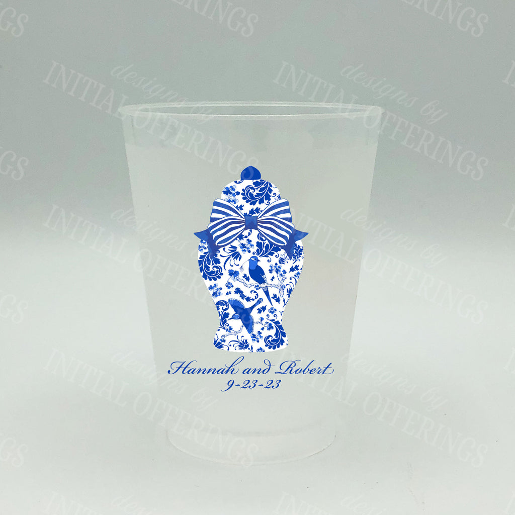 Blue Ginger Jar Shatterproof Frost Cups - Personalized