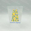 Yellow Citrus Print Shift Dress Shatterproof Frost Cups - Personalized