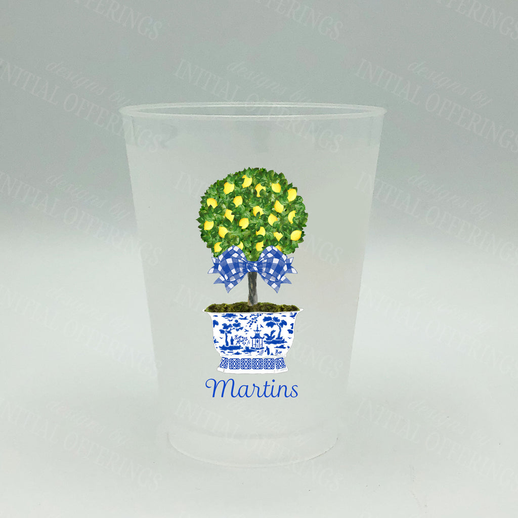 Lemon Topiary Shatterproof Frost Cups - Personalized