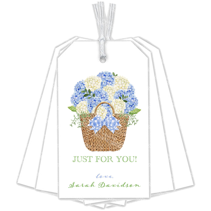 Blue Nantucket Bouquet Gift Tags