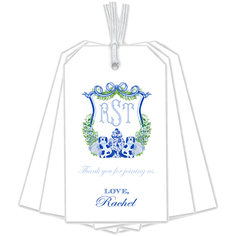 Blue Staffie Crest Gift Tags