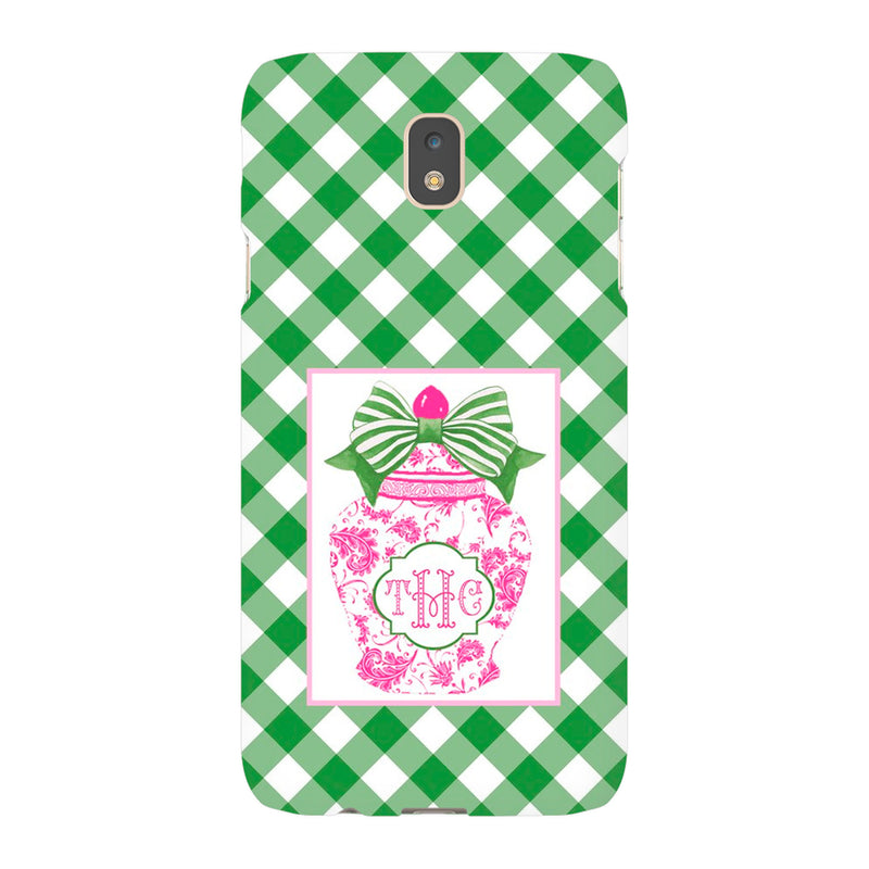 Ginger Jar Pink with Green Bow Phone Case | iPhone | Samsung Galaxy