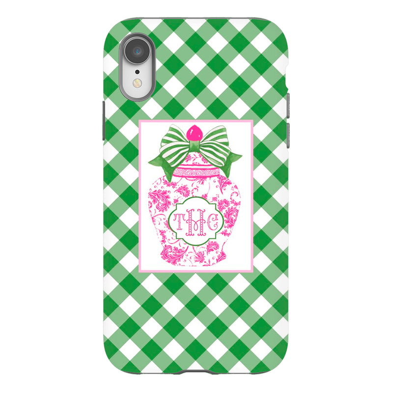 Ginger Jar Pink with Green Bow Phone Case | iPhone | Samsung Galaxy