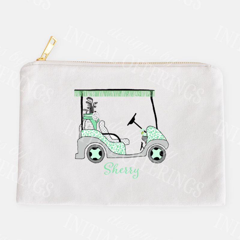 Mint and Grey Golf Cart Accessory Case