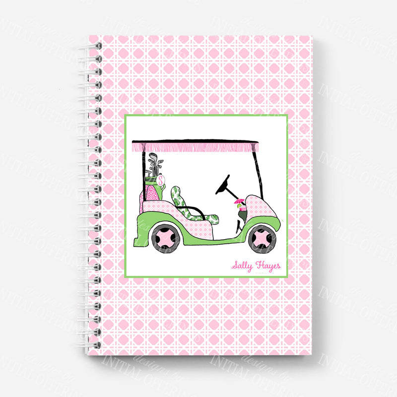 Palm Leaf Golf Cart Journal Notebook