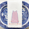 Red White and Blue Shift Dress Hand Towel