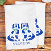 Blue Holiday Staffordshire Spaniels Set of 2 Hostess Towels