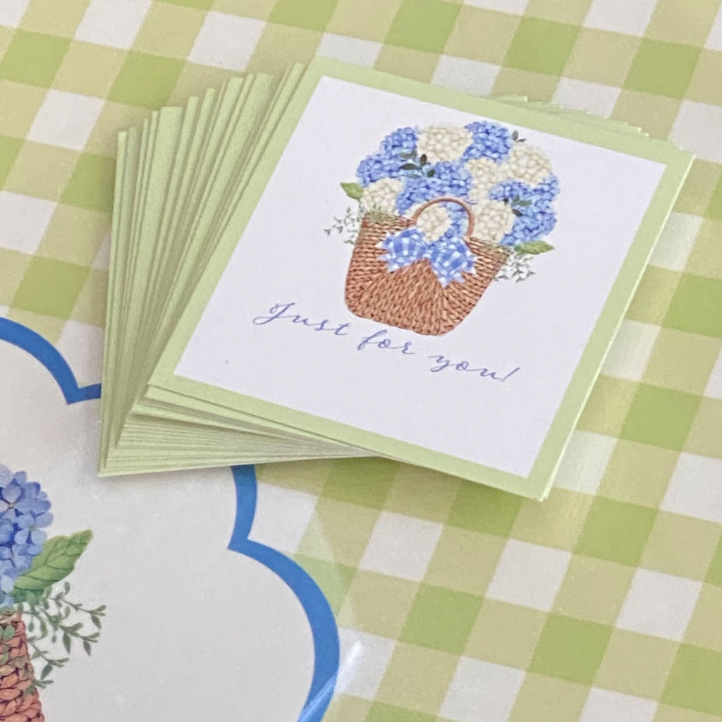 Blue Nantucket Bouquet Gift Enclosure Card