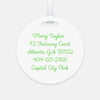 Pink and Green Racquets Bag Tag