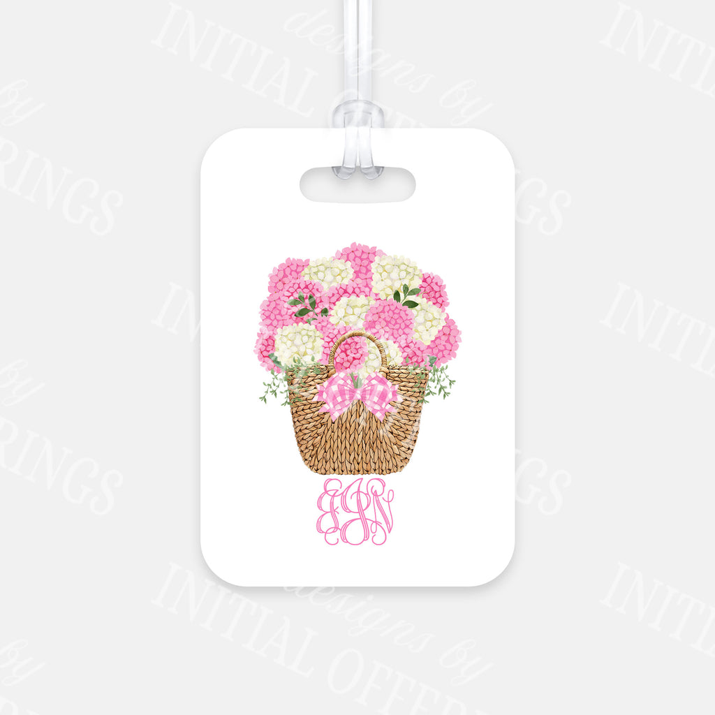 Pink Nantucket Bouquet Luggage Bag Tag