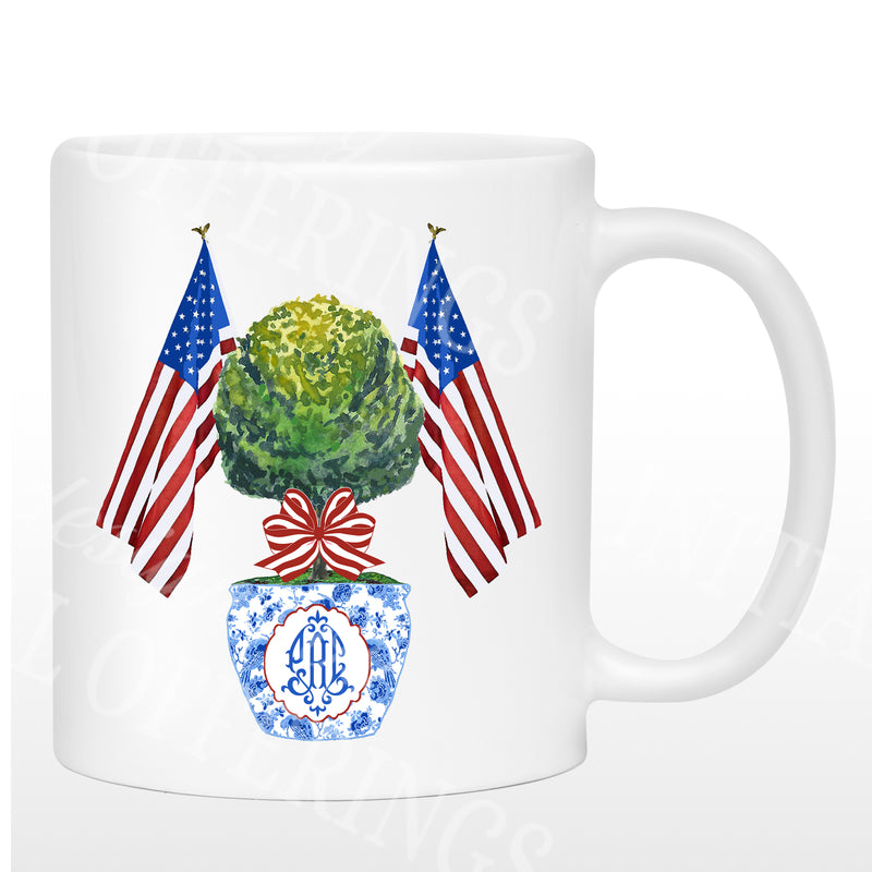 Patriotic Topiary Mug