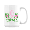 Pink and Green Holiday Staffordshire Spaniels Mug
