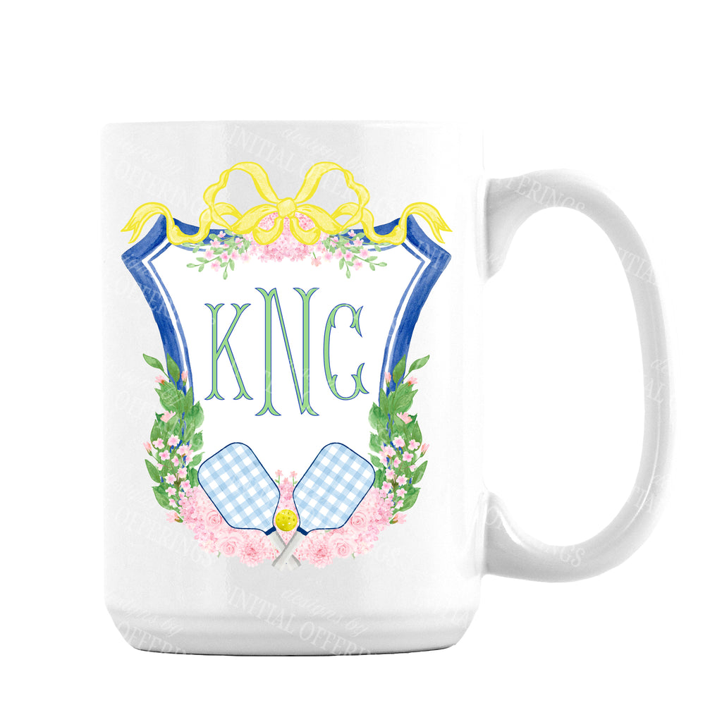 Spring Pickleball Crest Mug