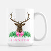 Leopard Print Stag Head Swag with Pink Bow Swag Mug