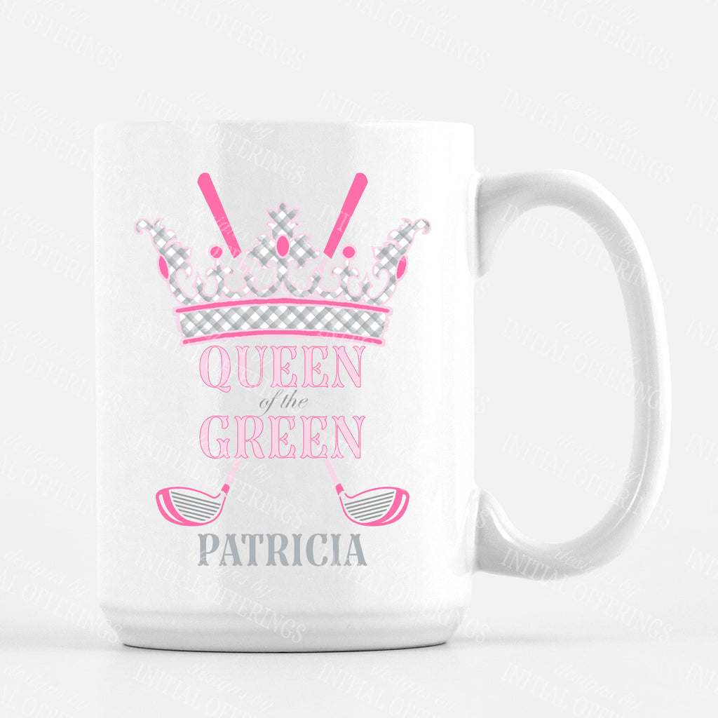 Hot Pink and Grey Queen of the Green Mug