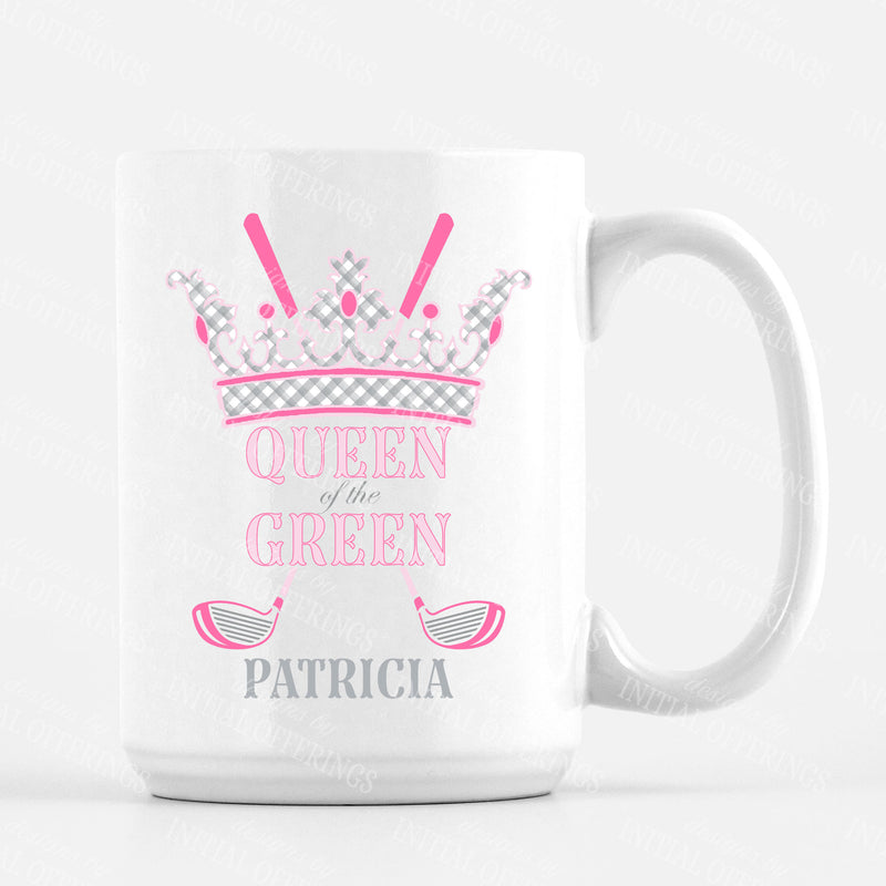 Hot Pink and Grey Queen of the Green Mug