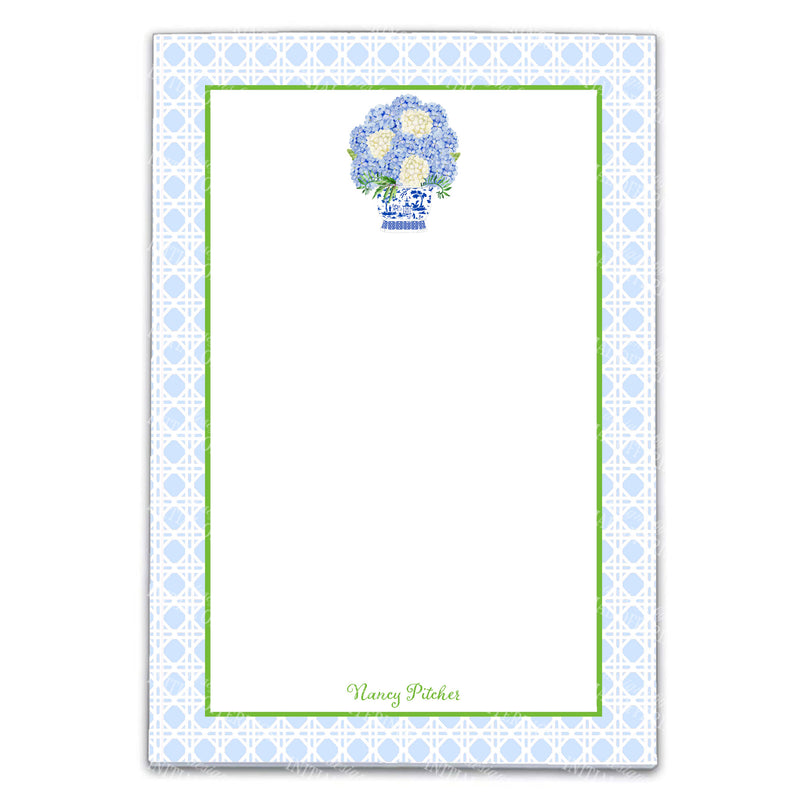Blue Hydrangea Bouquet Notepad