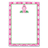 Pink and White Plaid Ginger Jar Swag Notepad